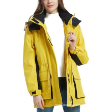 Women's Outdoor Windbreaker Jacket,The Warm Padding Trench Coat with Hood for Spring and Winter Anorak